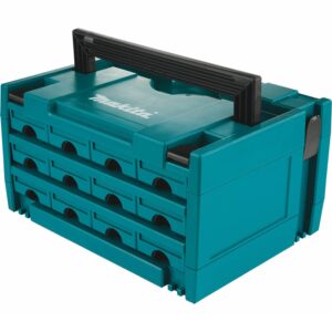 makita p-84327 makpac 12 drawer interlocking case, 8-1/2" x 15-1/2" x 11-5/8"