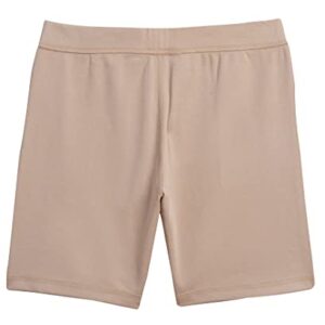 IZOD Girls' School Uniform Sensory-Friendly Soft Pull-on Short, Khaki, 7