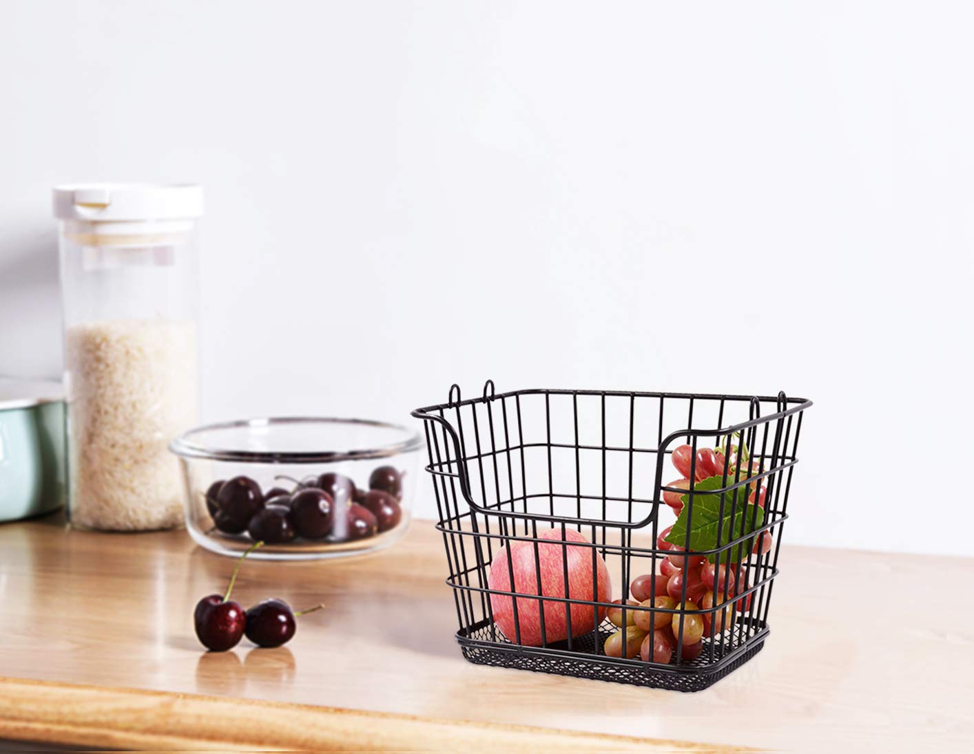 Neat-O Mini Stylish Storage Wire Metal Handle Basket Organizer