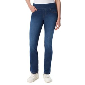 gloria vanderbilt women's amanda pull on high rise jean, vermont, 14 regular