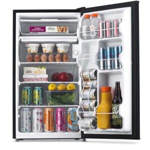 NewAir 3.3 Cu. Ft. Compact Mini Refrigerator with Freezer in Gray, Can Dispenser and Energy Star, Perfect for Dorm Rooms, Bedrooms, Home Offices, and RV Vans