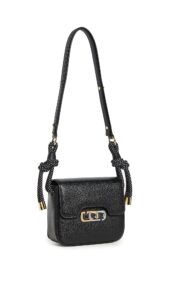 marc jacobs women's the j link mini shoulder bag, black/white, one size