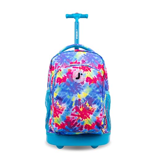 J World New York Kids' Sunny Rolling Backpack Adults, Tie Dye, One Size