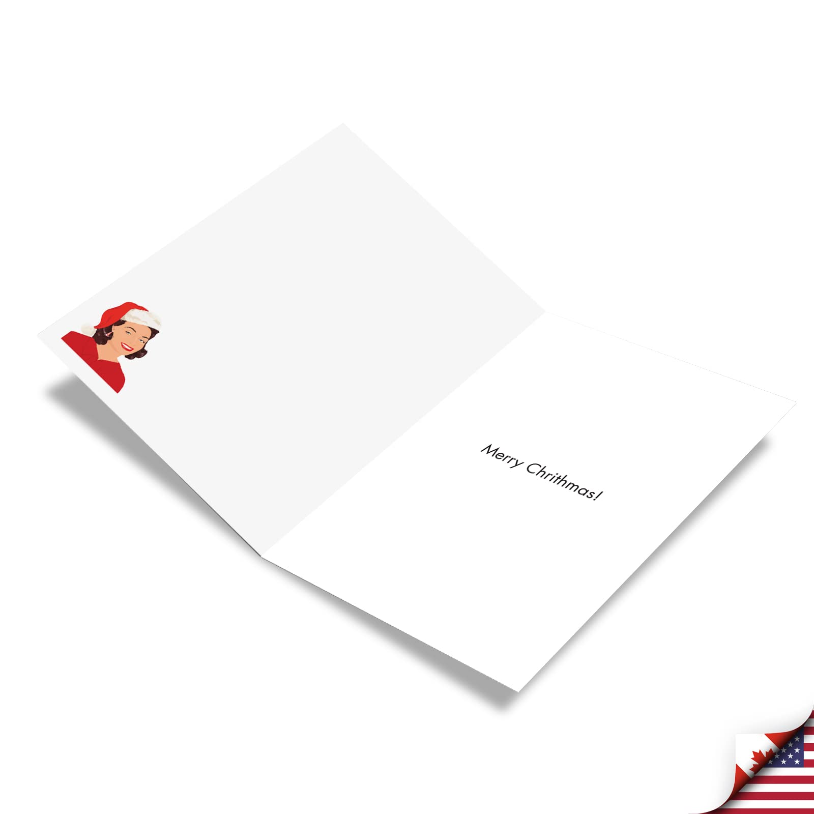 NobleWorks - Merry Christmas Greeting Card with Envelope (4.63 x 6.75 Inch) - Another Eggnog C9534XSG