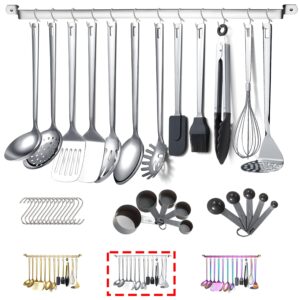 stainless steel cooking utensils set,kyraton 37 pieces kitchen utensils set, kitchen tool gadgets set with utensil holder non-stick and heat resistant dishwasher safe