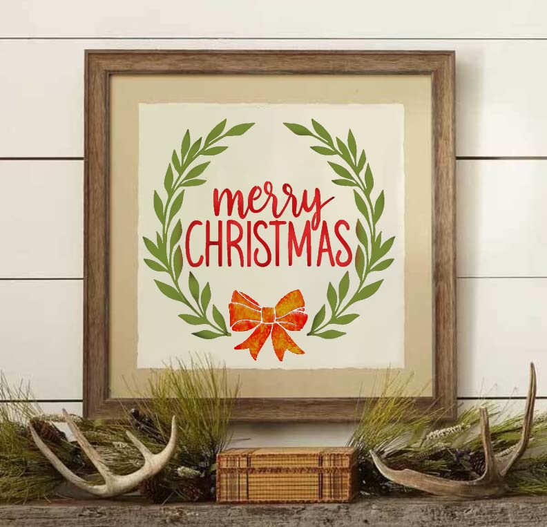 Christmas Stencils for Painting on Wood – Large Christmas Stencil Set includes Gnome & Snowflakes - DIY Holiday Stencils Reusable for Crafts, Signs, Canvas, Windows, Cookies & Templates