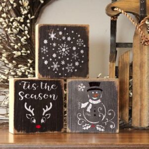 Christmas Stencils for Painting on Wood – Large Christmas Stencil Set includes Gnome & Snowflakes - DIY Holiday Stencils Reusable for Crafts, Signs, Canvas, Windows, Cookies & Templates