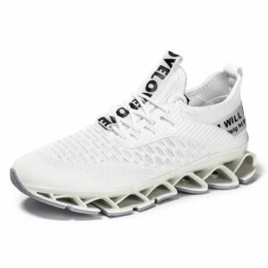 Womens Running Shoes Blade Tennis Walking Fashion Sneakers Breathable Non Slip Gym Sports Work Trainers White