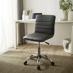 Urban Lifestyle Faux Leather Rolling Office Chair, Black