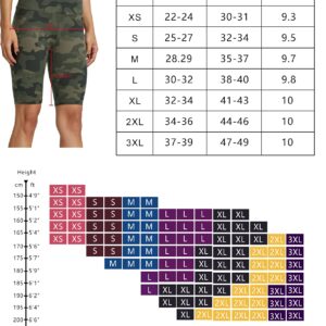 ZUTY 10"/ 5" Biker Shorts Women High Waisted with 2 Hidden Pockets Workout Athletic Running Yoga Long Shorts Army Green M