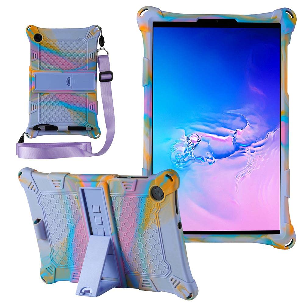 HLWQ Case for Lenovo Tab M10 FHD Plus Case 10.3 Inch and Lenovo Tab M10 HD 10.1”(2020 2nd Gen) Compatible TB-X606F/TB-X606X/TB-X306X/TB-X306F Tablet Anti-Slip Soft Silicone Case with Stand Rose red