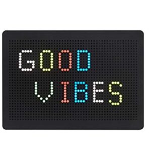 Urban Lifestyle DIY Peg Board Letter Message Box 11.8" x 1.3" x 8.2", Black