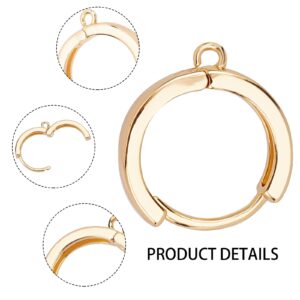 arricraft 20 Pcs Leverback Earring Hooks, French Hook Ear Wire Open Loop Leverback Hoops for Earring Making Findings- Real 18K Gold Plated