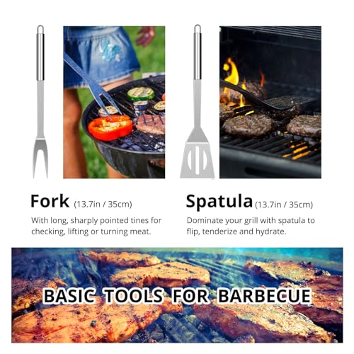 BBQ Utensil Set Stainless Steel Professional Barbecue Accessories Grill Tool with Bag Easy to Carry