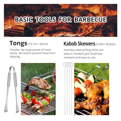 BBQ Utensil Set Stainless Steel Professional Barbecue Accessories Grill Tool with Bag Easy to Carry