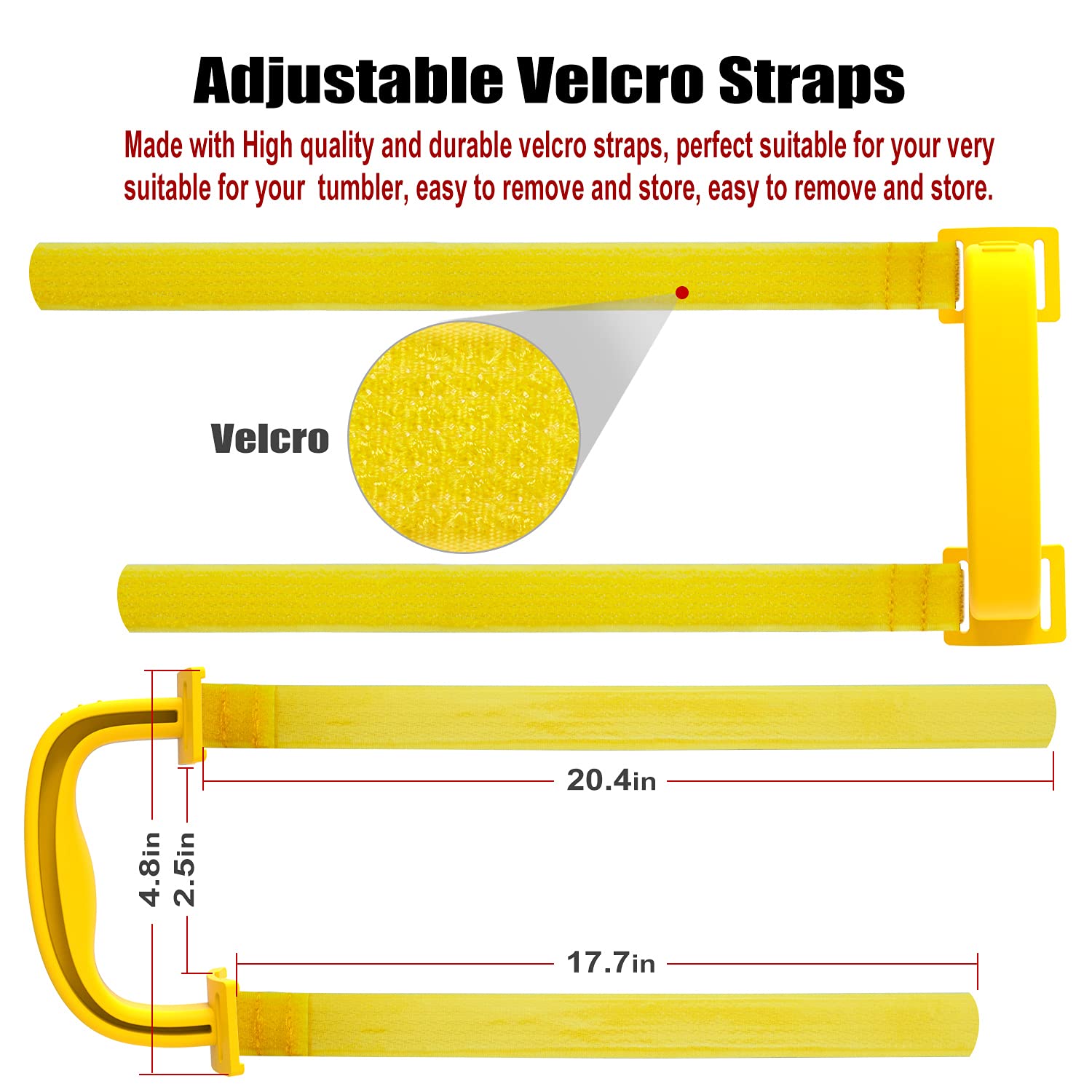 YOUCOX Adjustable Tumbler Handle for YETI 20 Oz 30Oz 40OZ, 20oz to 44 Oz RTIC, Ozark Trail, Simple Modern, SIC, SUNWILL, Tervis, Beast and More Brand Tumbler Cup Mug, NO Brand Limitid Yellow