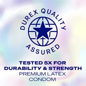 Durex Air Condoms, Extra Thin, Transparent Natural Rubber Latex Condoms for Men, Regular Fit, FSA & HSA Eligible, 10 Count