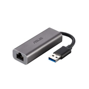 asus 2.5g ethernet usb adapter (usb-c2500) wired lan network connection for mac os, linux, windows, backward compatible on 2.5g, 1g, 100mbps, ideal for gaming