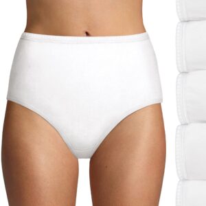 Hanes Ultimate womens 6-pack Breathable Cotton Panty Briefs, White, White, White, White, White, White, 8 US