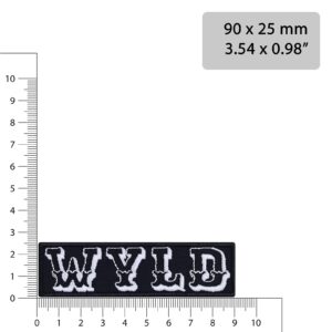 WYLD – Iron on Patches for Motorcycle Riders, Bikers, Rockers, Smokers | Sew on or Iron on Edible CBD Gummies Applique Patches for Jeans, Jackets, Sleeves, Motorcycle Case 3.54X0.98 in