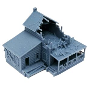 outland models railway scenery structure damaged country house 1:160 n scale