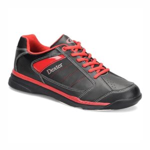 dexter mens bowling shoes, black/red, 12 wide us