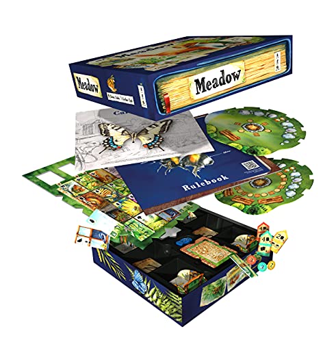 Meadow Board Game - Nature Observing Drafting and Set Collection Game, Strategic Exploration, Fun Family Game for Kids & Adults, Ages 10+, 1-4 Players, 60-90 Minute Playtime, Made by Rebel Studio