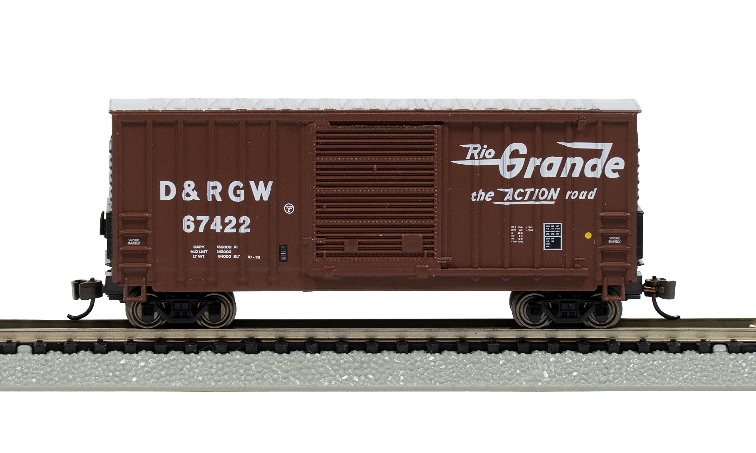 Bachmann Trains - HI-Cube Box CAR - Rio Grande™ #67422 - Brown - N Scale