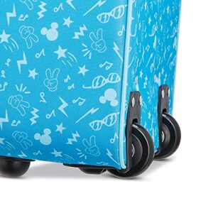 AMERICAN TOURISTER Kids' Disney Softside Upright Luggage,Telescoping Handles, Mickey, Carry-On 18-Inch