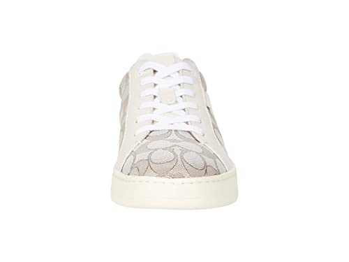 COACH Women's Non Tech Athletic Lowline Luxe Low Top sneaker in Signature Jacquard , Color Stone/Chalk, Size 7.5