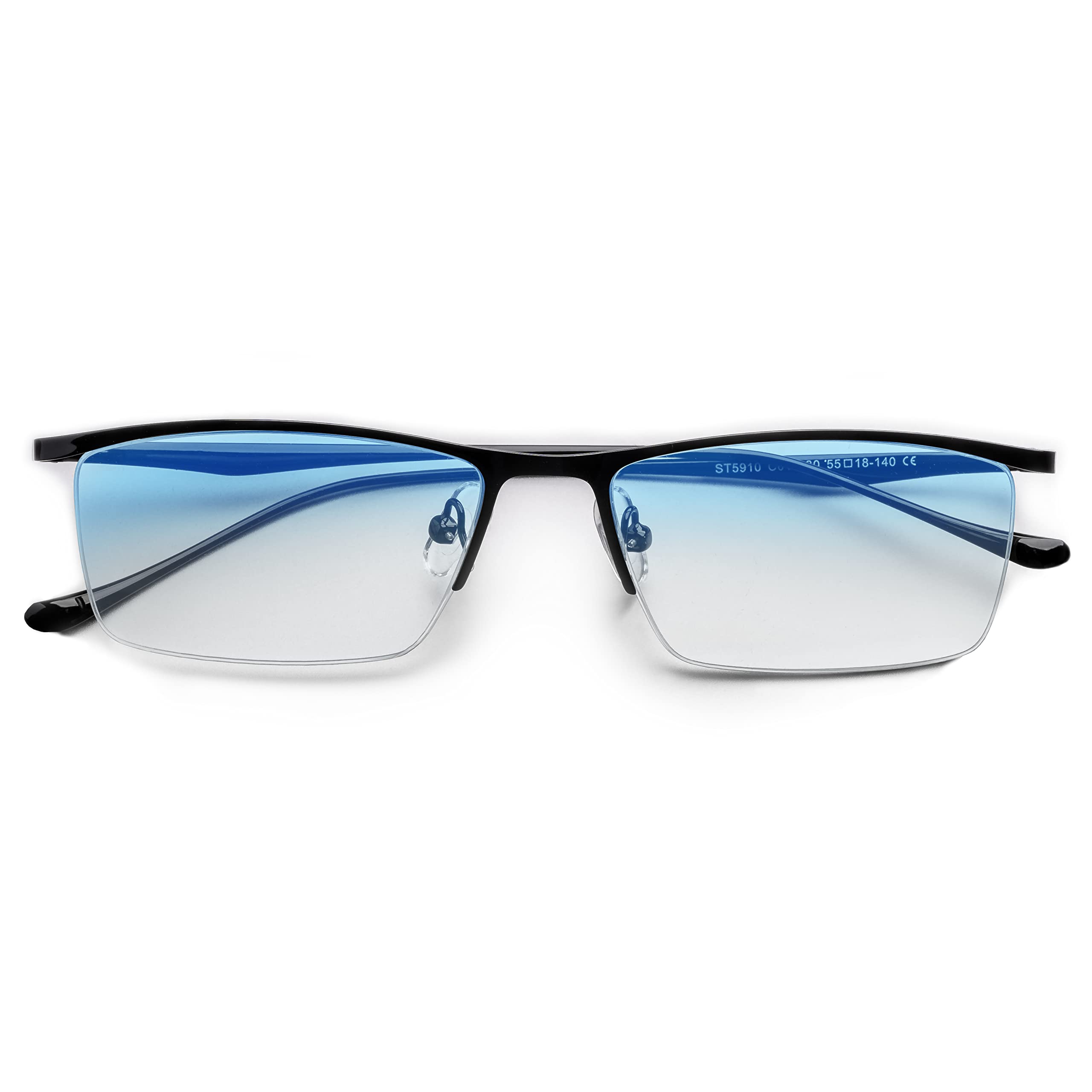 Lumadux Computer Blue Light Glasses Men | Blue Light Blocking Glasses for Reading, Digital Eye Strain, Headaches and Blurry Vision | Blue Blocker Gaming Glasses | Bluelight Clear Rimless Glasses