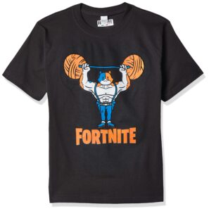 fortnite boys yarn lifter t-shirt t shirt, charcoal, medium us