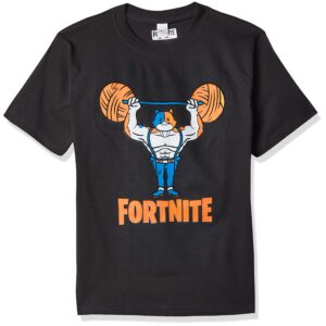 FORTNITE boys Yarn Lifter T-shirt T Shirt, Charcoal, Medium US