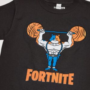 FORTNITE boys Yarn Lifter T-shirt T Shirt, Charcoal, Medium US