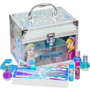 disney frozen train case girls beauty set, kids makeup kit for girls, real washable toy makeup set, frozen gift, play makeup, pretend play, party favor, birthday, toys ages 3 4 5 6 7 8 9 10 11 12