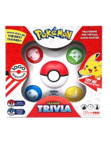 pokemon trainer trivia toy featuring the virtual game master 2 modes single & multiplayer, guessing brain game pokemon go digital travel board games