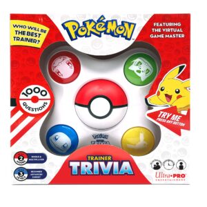 Pokemon Trainer Trivia Toy Featuring The Virtual Game Master 2 Modes Single & Multiplayer, Guessing Brain Game Pokemon Go Digital Travel Board Games