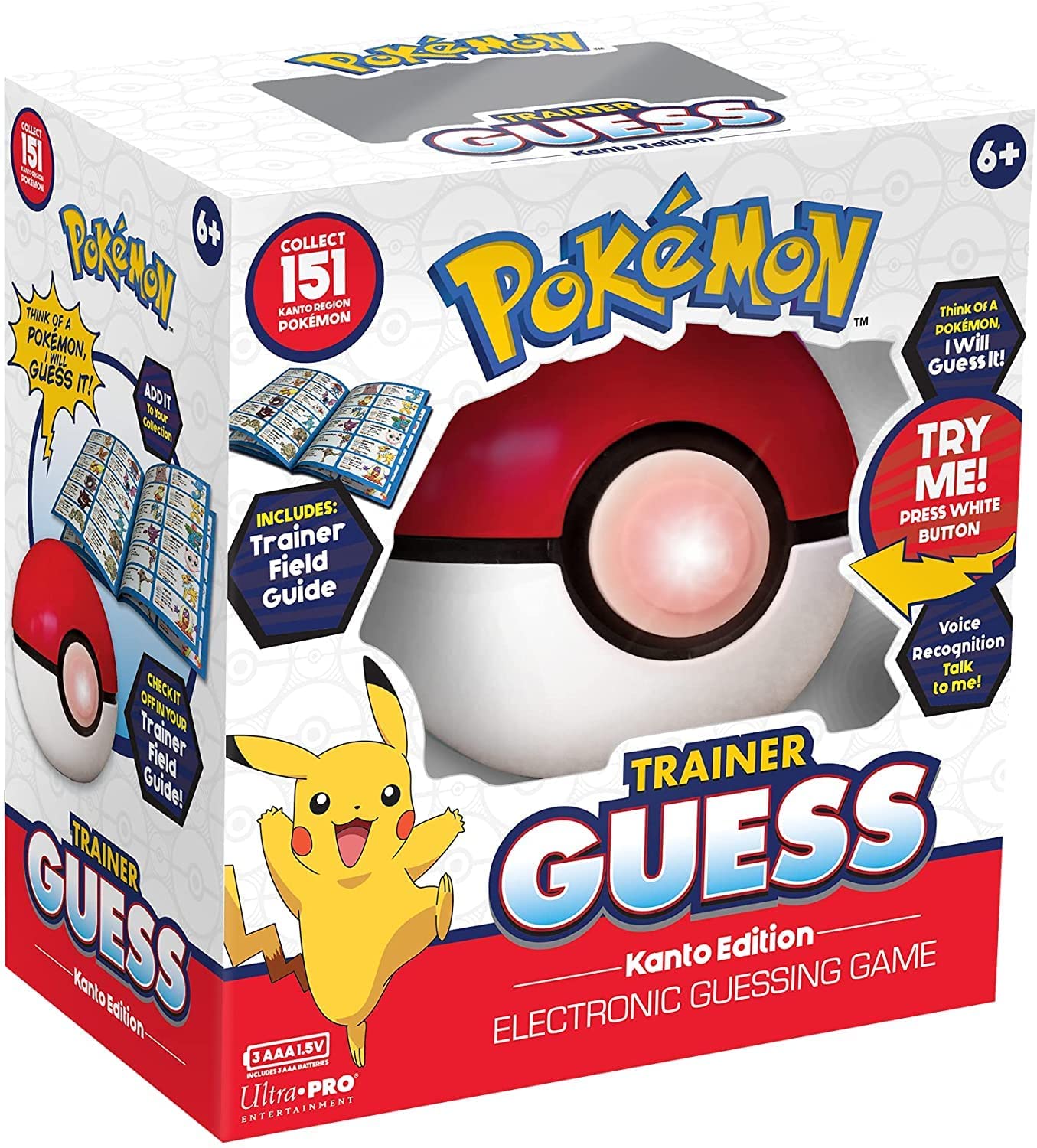 Pokemon Trainer Guess - Kanto Edition Toy, I Will Guess It! Electronic Voice Recognition Guessing Brain Game Pokemon Go Digital Travel Board/ Toys