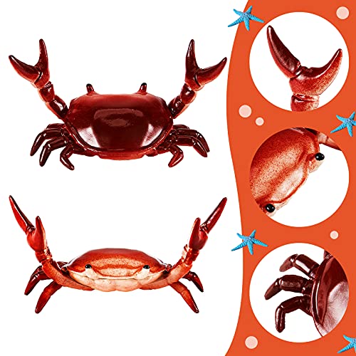 Zonon 2 Pieces Japanese Creative Cute Crab Pen Holder Weightlifting Crabs Pen Holder Stand Bracket Storage Pen Rack for Christmas Graduation Gift Office Home Store Accessories Holder (Red)