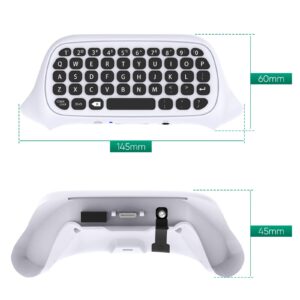 Controller Keyboard for Xbox Series X/S, Wireless 2.4G Ergonomic USB Gamepad Keypad QWERTY Chatpad with Audio and Headset Jack for Game Live Chat Compatiable with Xbox Series S/Series X/One/One S