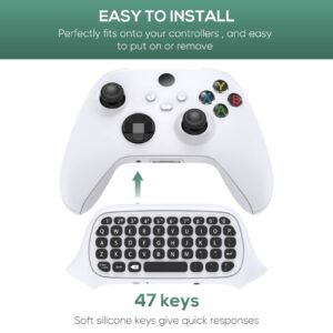 Controller Keyboard for Xbox Series X/S, Wireless 2.4G Ergonomic USB Gamepad Keypad QWERTY Chatpad with Audio and Headset Jack for Game Live Chat Compatiable with Xbox Series S/Series X/One/One S