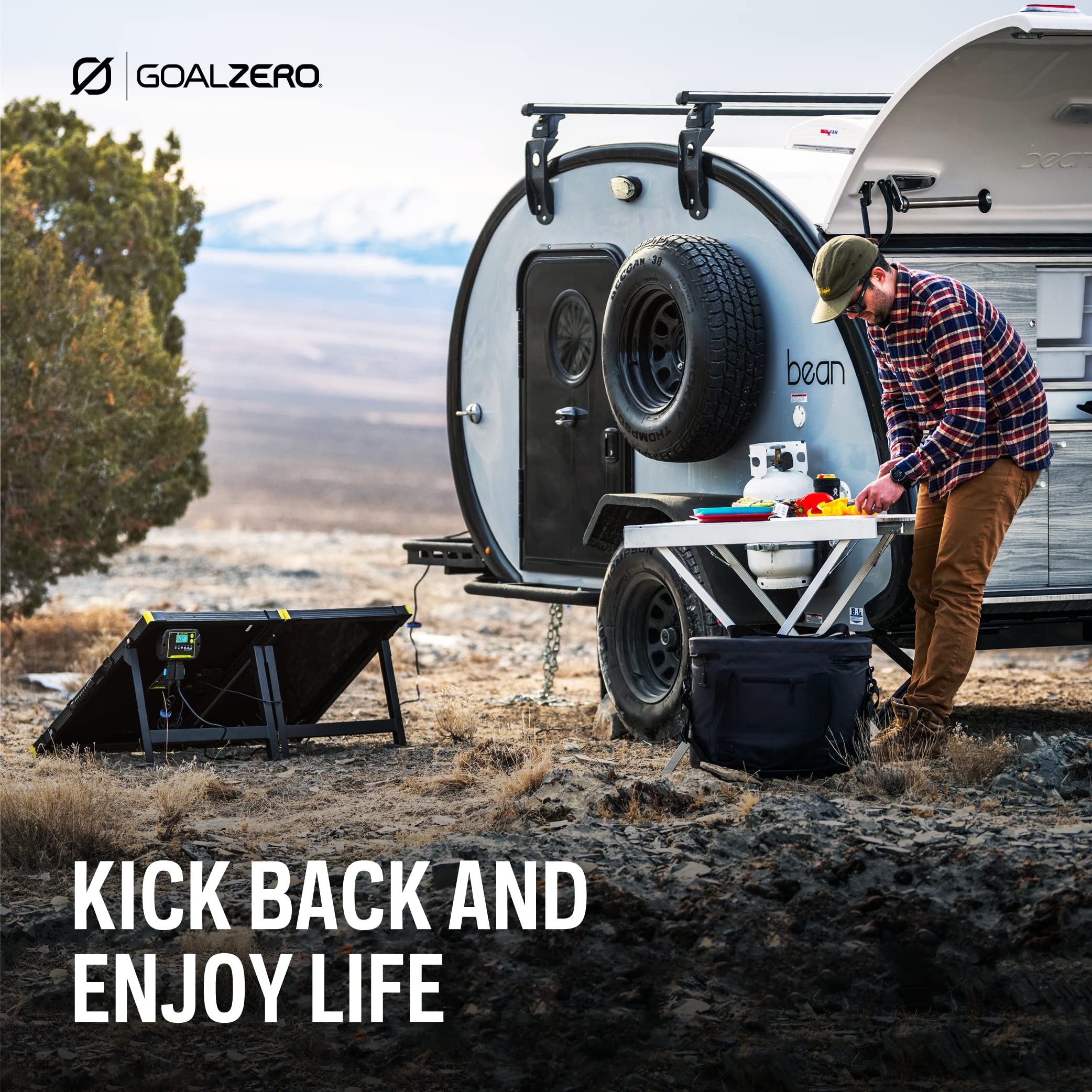 Goal Zero Boulder 100 Solar-Panel Briefcase Charging Kit, 12-Volt Battery Charger, Portable Solar-Panel Kit with 10-Amp Charge Controller, Flexible Solar-Panel Pair, and Customizable Connections