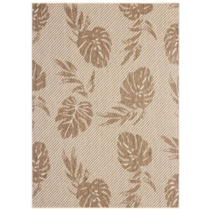 Tommy Bahama Palm Coastal Indoor/Outdoor Area Rug, Beige/Brown, 7'10"x10'2"