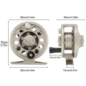 OriGlam Fly Fishing Reel Fishing Wheel, Fly Ice Fishing Reel Spinning Fishing Reels, Powerful Lightweight Spinning Reels for Freshwater Saltwater (Grey)