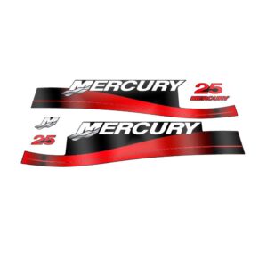 mercury 25 (1999-2004) outboard aftermarket replacement decal (sticker) set