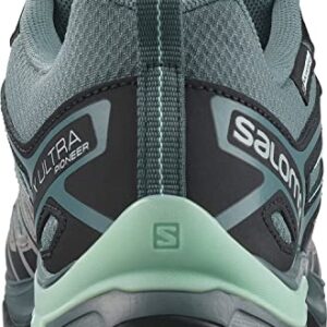 Salomon Women's X ULTRA PIONEER CLIMASALOMON™ WATERPROOF Hiking Shoes for Women, Stormy Weather / Alloy / Yucca, 8.5