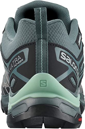 Salomon Women's X ULTRA PIONEER CLIMASALOMON™ WATERPROOF Hiking Shoes for Women, Stormy Weather / Alloy / Yucca, 8.5