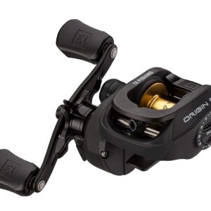 13 FISHING - Origin R1 Baitcast Reel - 8.1:1 Gear Ratio - Right Hand Retrieve (100 Size) (Fresh) - OR1-8.1-RH,Black/Gold