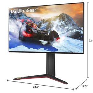 LG 27GP950-B 27” Ultragear UHD (3840 x 2160) Nano IPS Gaming Monitor w/1ms Response Time, 144Hz Refresh Rate, NVIDIA G-SYNC Compatible & AMD FreeSync Pro, DCI-P3 98% VD HDR 600, Black