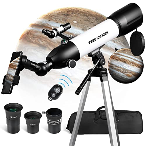 Telescopes for Adults High Powered - 500x80mm AZ Astronomical Professional Refractor Telescope for Beginners Astronomy with Advanced Eyepieces, Cool Astronomy for Christmas, White